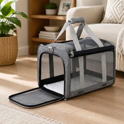 Pet Carrier Backpack Foldable Dog Cat Travel Cage Portable Kennel Shoulder