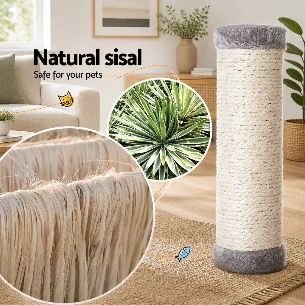 Cat Tree Multi-Level 103cm Grey Plush Velvet Scratching Post Condo House