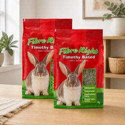 Adult Rabbit Pellet Food High Fibre Timothy Hay Nutrition Digestive Health 1kg