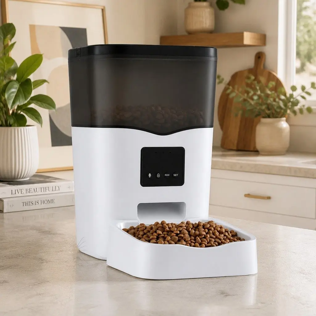 Automatic Pet Feeder WiFi Smart Dog Cat Food Dispenser 3L Dry Food Stainless