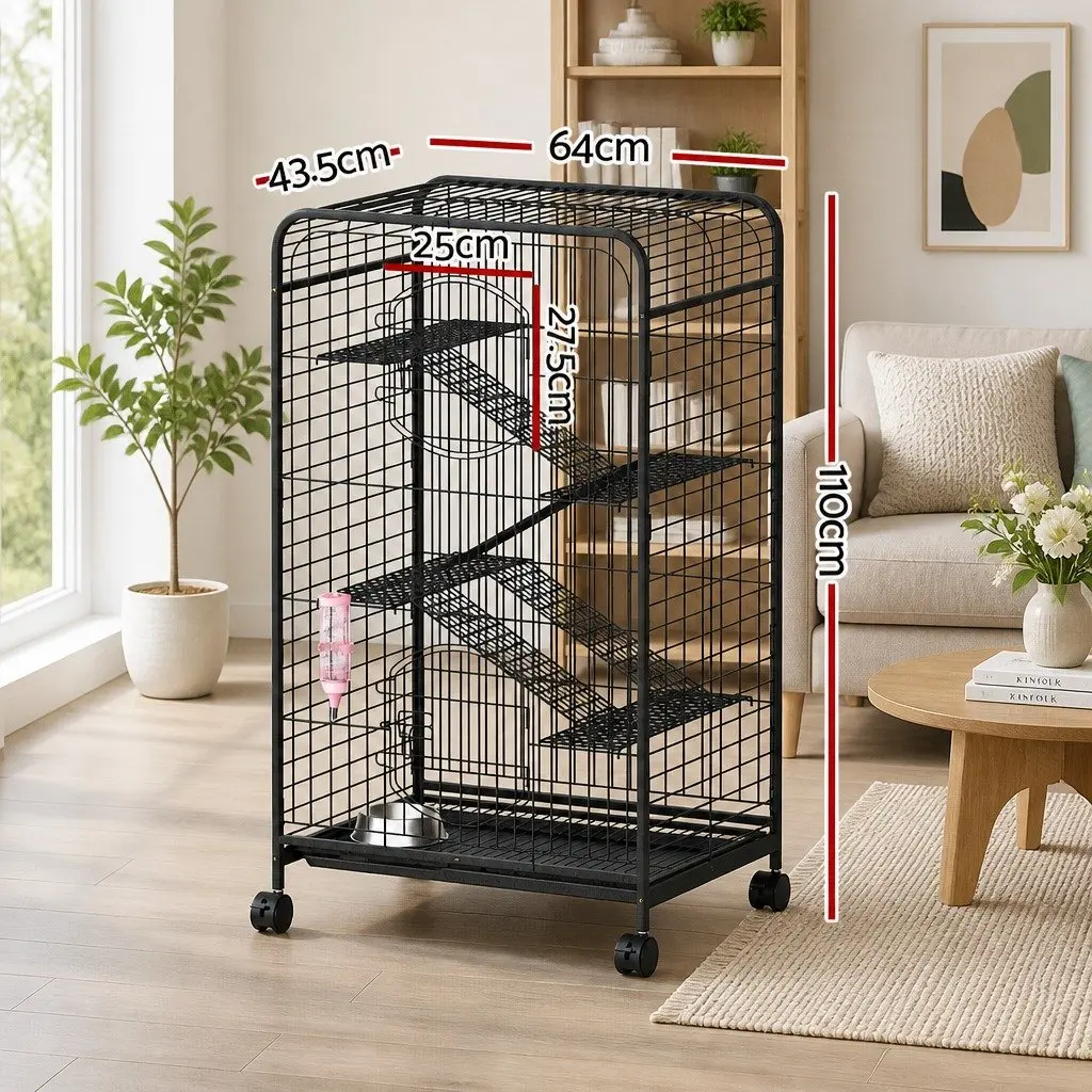 Small Animal Pet Cage Indoor Hutch Rabbit Guinea Pig Bird 110cm 4 Level