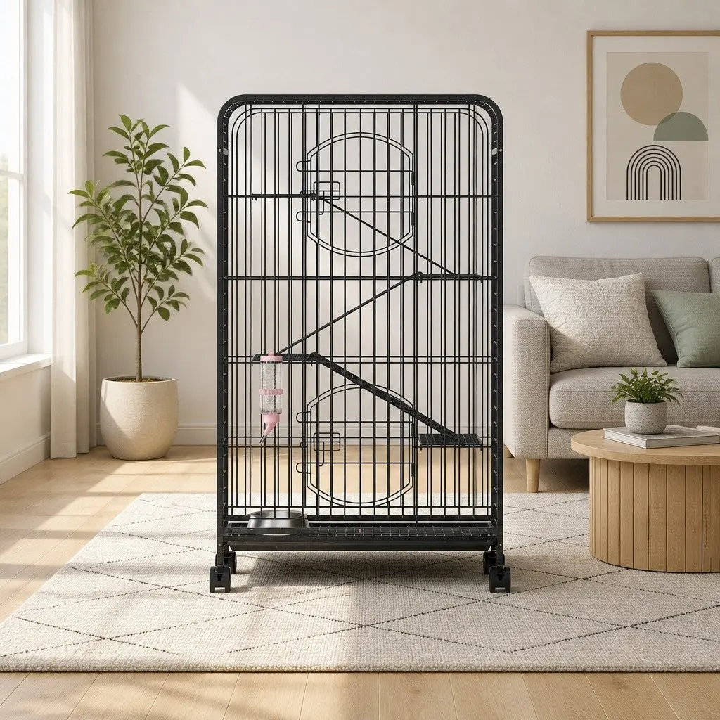 Small Animal Pet Cage Indoor Hutch Rabbit Guinea Pig Bird 110cm 4 Level