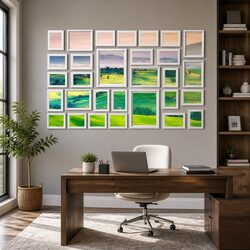 Photo Frame Set 30 Piece Wall Display Multiple Sizes White Portrait Landscape
