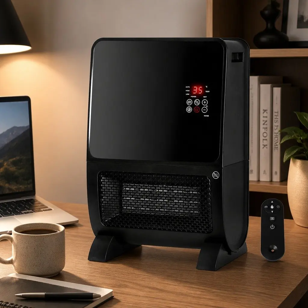 Portable Space Heater Humidifier 2000W Ceramic Black