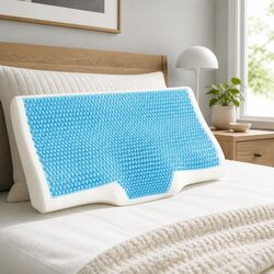 Cervical Memory Foam Pillow Contour Neck Support Cool Gel Butterfly Design Dual