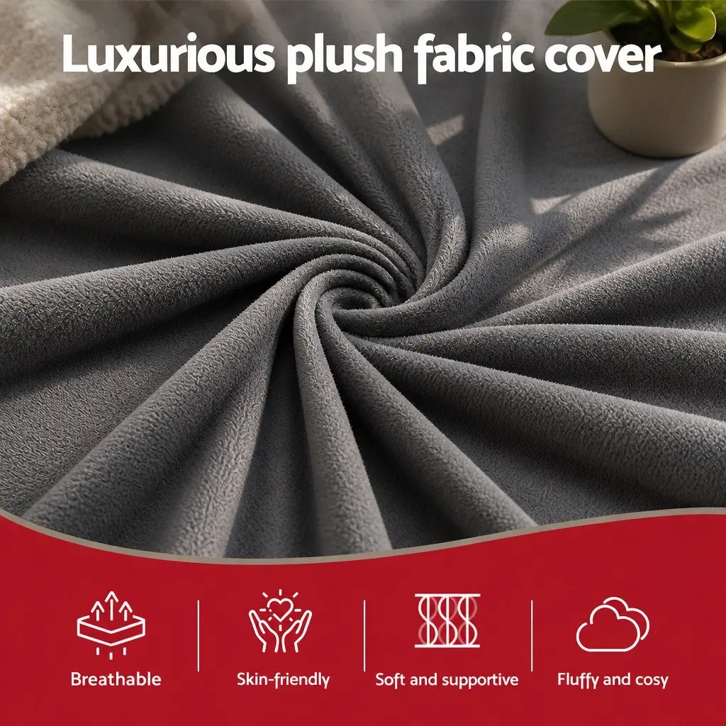 Wedge Pillow Memory Foam Ergonomic Support Grey 62x30x62cm