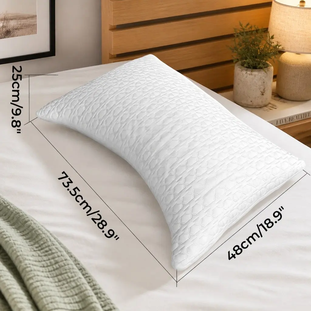 Memory Foam Adjustable Pillow Neck Pain Relief Cooling Side Sleeper Cervical