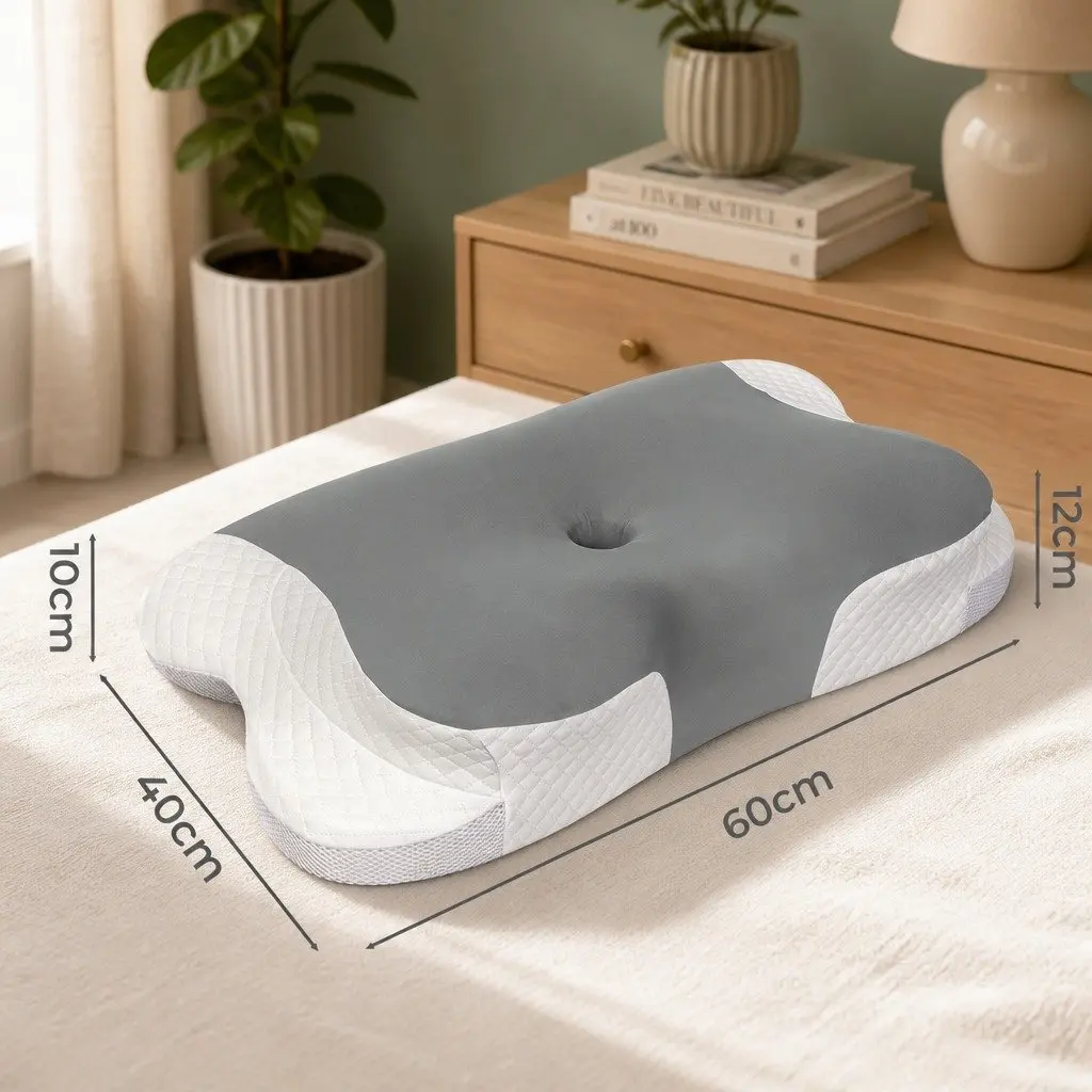 Memory Foam Cervical Neck Pillow Ergonomic Support Back Side Stomach Sleeper