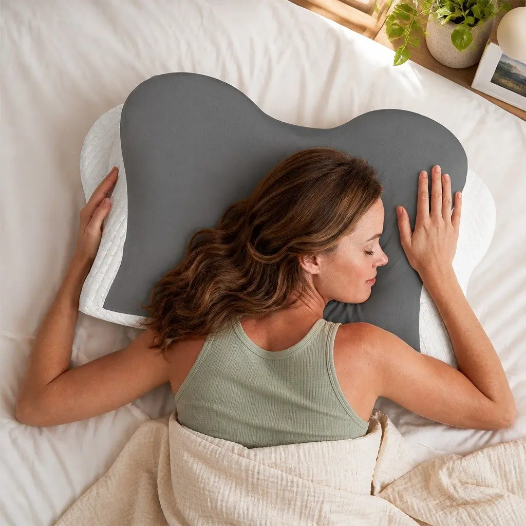 Memory Foam Cervical Neck Pillow Ergonomic Support Back Side Stomach Sleeper