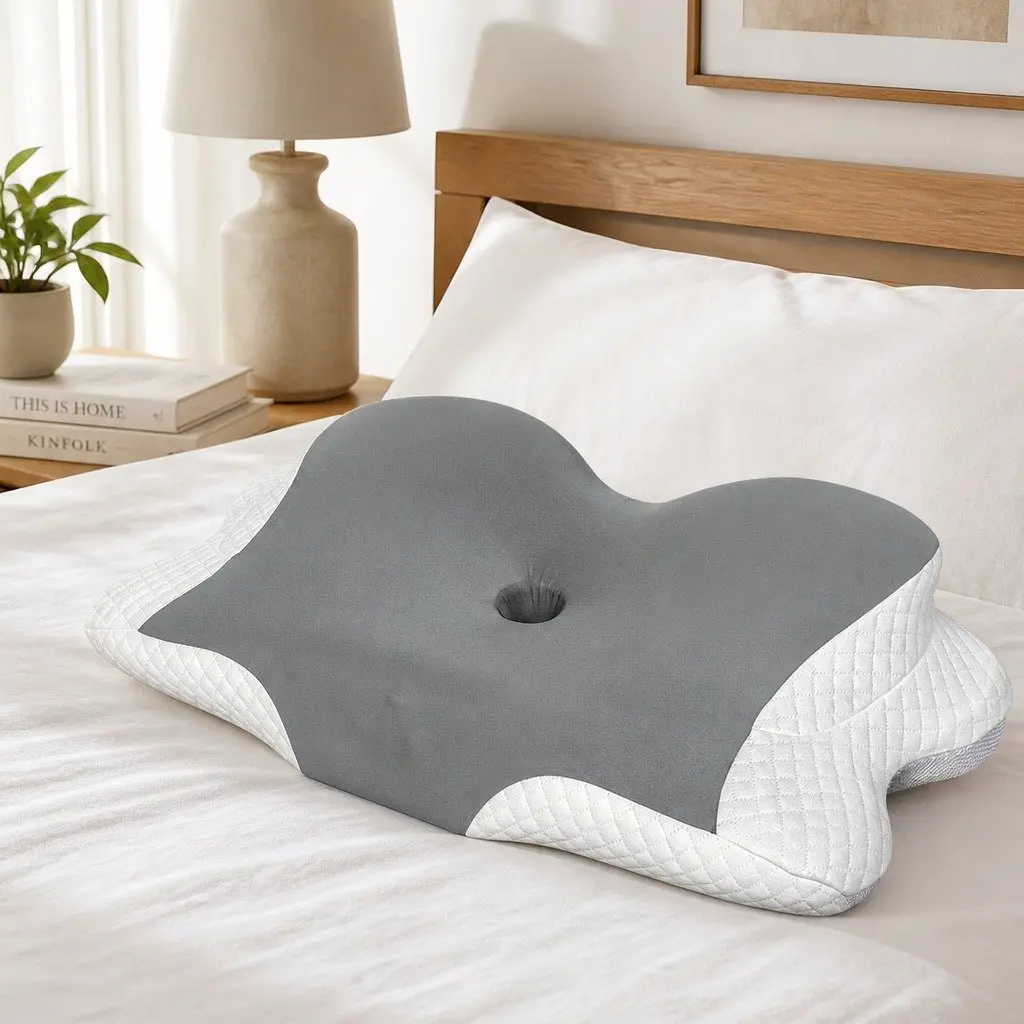 Memory Foam Cervical Neck Pillow Ergonomic Support Back Side Stomach Sleeper