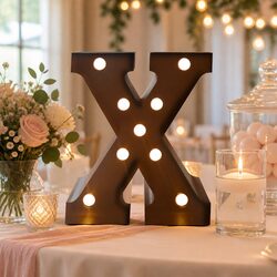 LED Metal Letter Lights Free Standing Marquee Alphabet Numbers Home Party