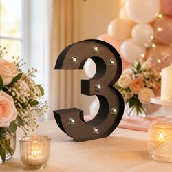 LED Metal Letter Number Lights Free Standing Party Wedding Home Decoration
