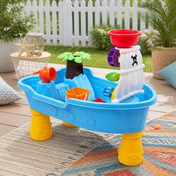 Kids Sand Water Table Outdoor Beach Toy Pirate Ship Play Set 3+ Years Backyard