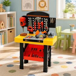 Kids Pretend Play Workbench Tool Set 54 Piece DIY Role Play Toys Red
