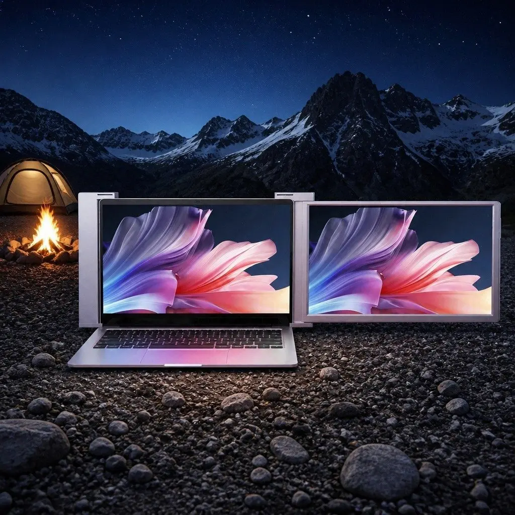 14 Inch Portable Monitor Laptop Screen Extender 1080P IPS USB-C Dual Display