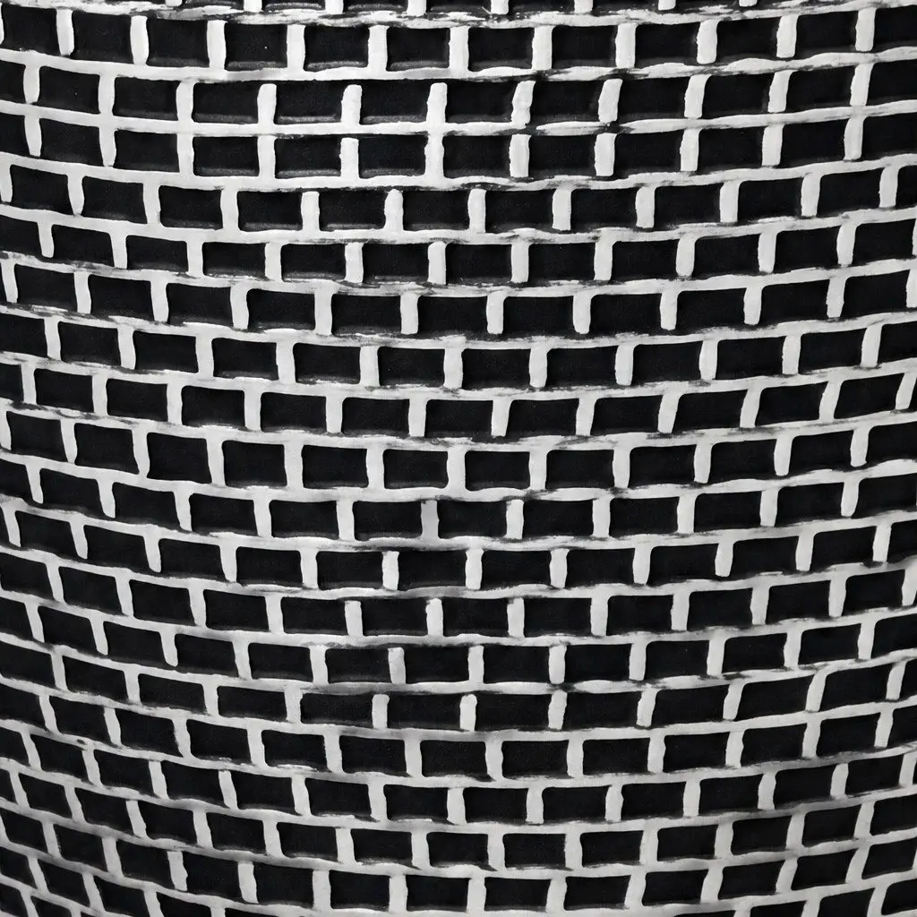Plastic Plant Pots Set 2 Pcs 30cm Brick-Texture Weather Resistant Black Grey