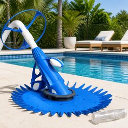 Automatic Swimming Pool Cleaner Vacuum Floor Wall Climb 10M Hose Blue