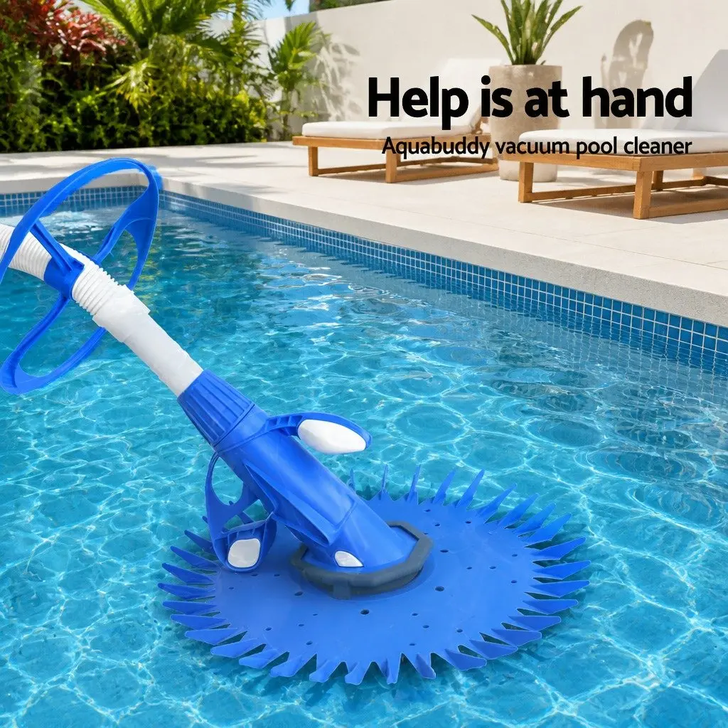Automatic Swimming Pool Cleaner Vacuum with 10M Hose for Above Ground and In-Ground Pools Blue