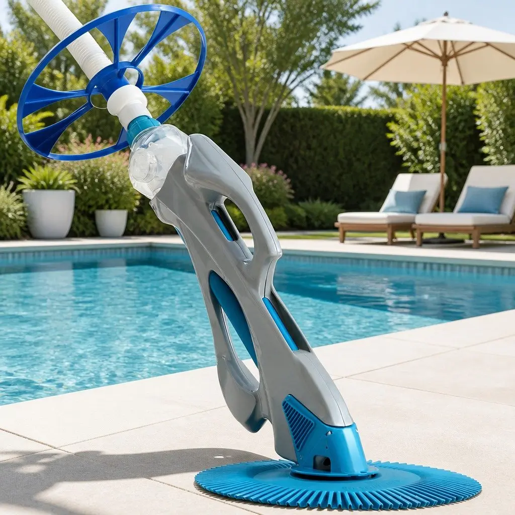Automatic Pool Cleaner Vacuum Suction System 10M Hose Blue for Above Ground and In-Ground Pools