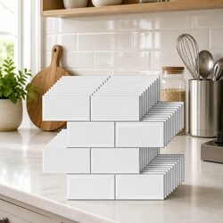 3D Peel and Stick Subway Tile Backsplash Wall Tiles Self Adhesive 10 Sheets