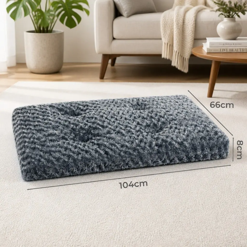 Dog Bed Pet Calming Washable Soft Plush Warm Cozy Sleeping Mat Floor Kennel Sofa