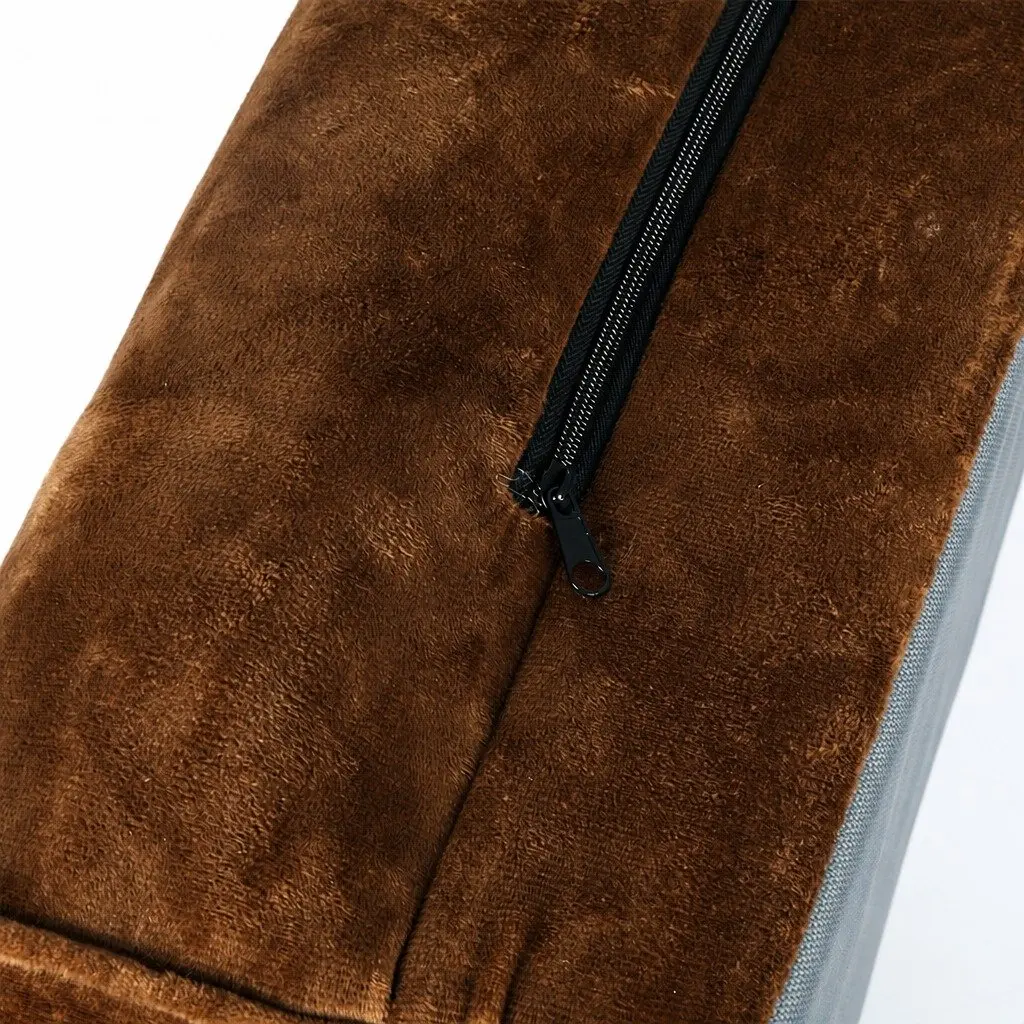 Orthopedic Pet Bed Memory Foam Removable Washable Cover Brown
