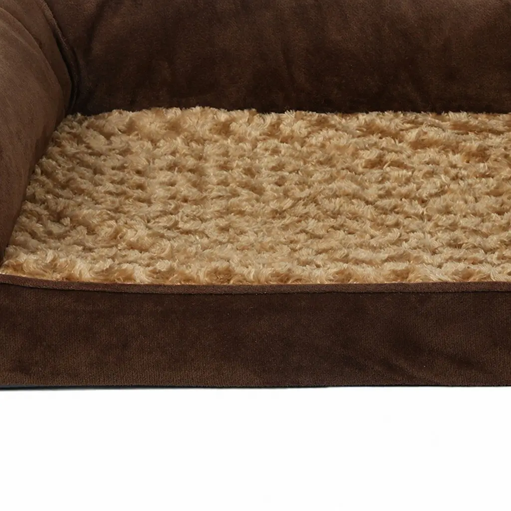 Orthopedic Pet Bed Memory Foam Removable Washable Cover Brown