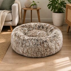 Pet Bed Donut-Shaped XXL Soft Warm Kennel Dog Cat Cushion Non-Slip Bottom