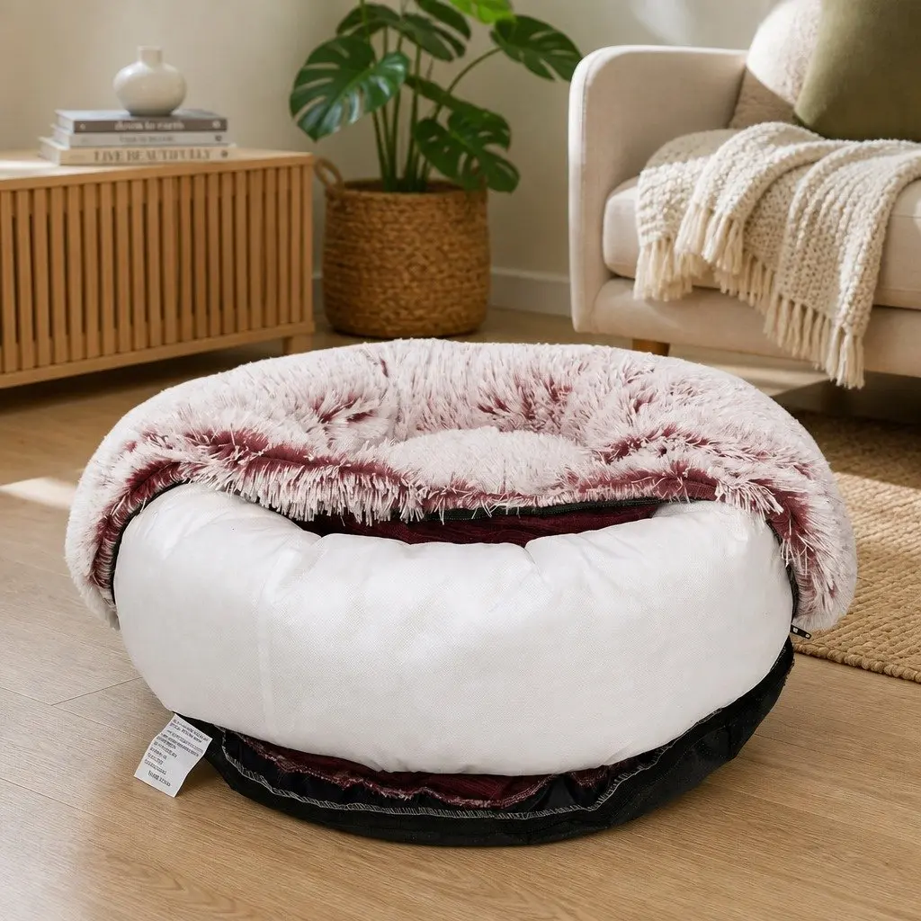 Dog Calming Bed Cover Removable Plush XX-Large Pink