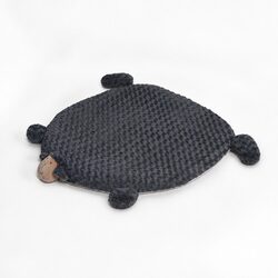 Pet Bed Cat Dog Calming Cushion Large Squeaky Toys Plush Charcoal Grey
