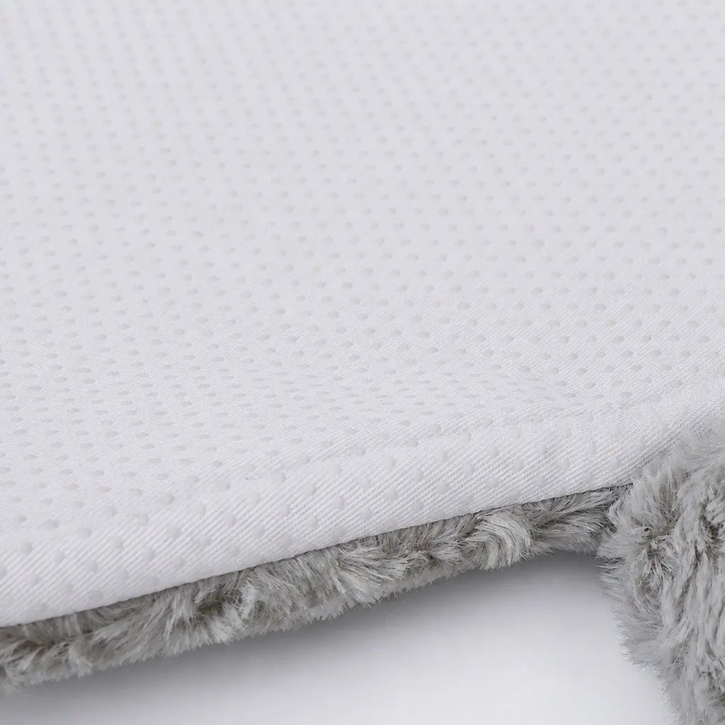 Pet Bed Calming Cushion Large Plush Waterproof Anti-slip Grey