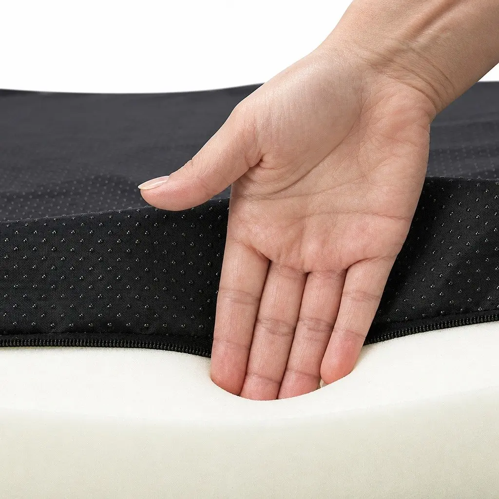 Dog Calming Bed XL Warm Soft Plush Comfy Pet Sleeping Mat Washable Cover Khaki