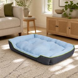 Pet Cooling Bed Sofa Mat Bolster Medium 76cm x 62cm Machine Washable Dog Cat