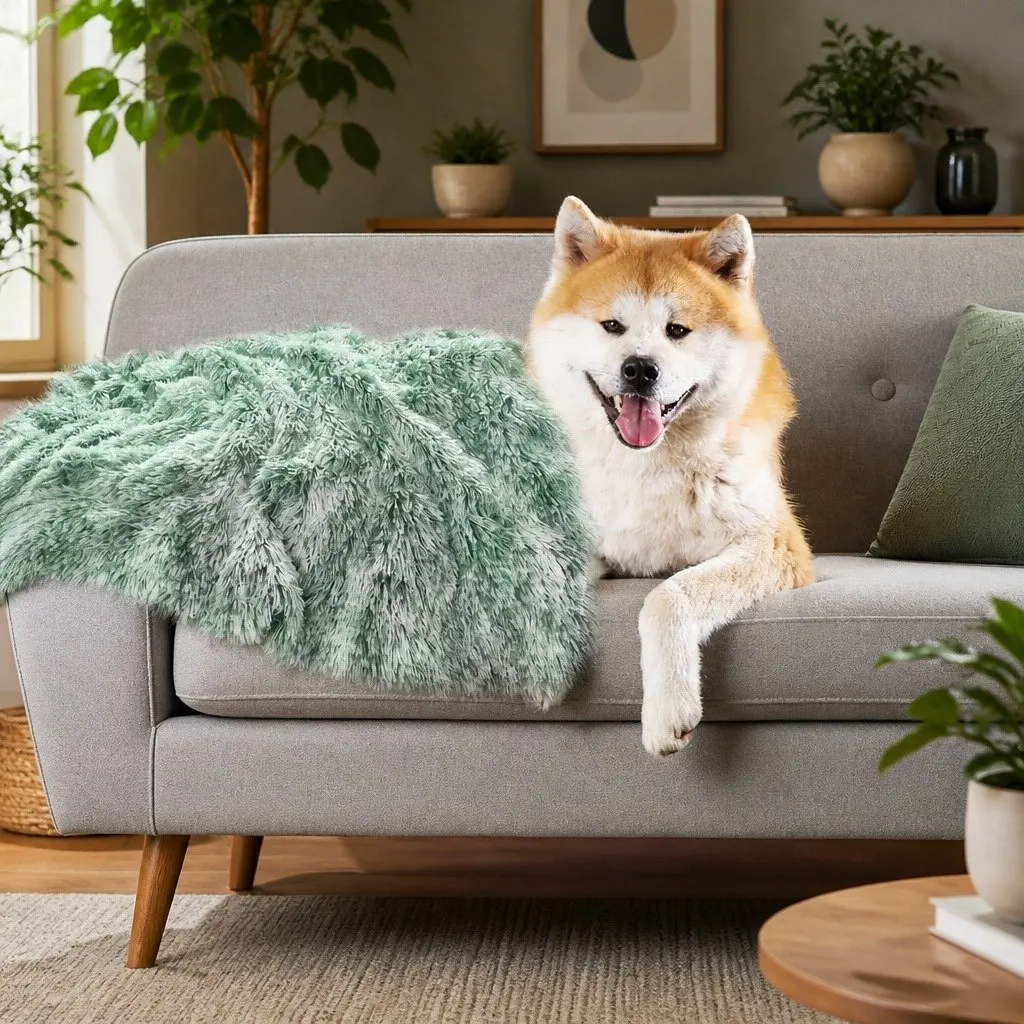 Pet Blanket Dog Cat Puppy Warm Soft Plush Machine Washable Cozy Sleep Mat Teal