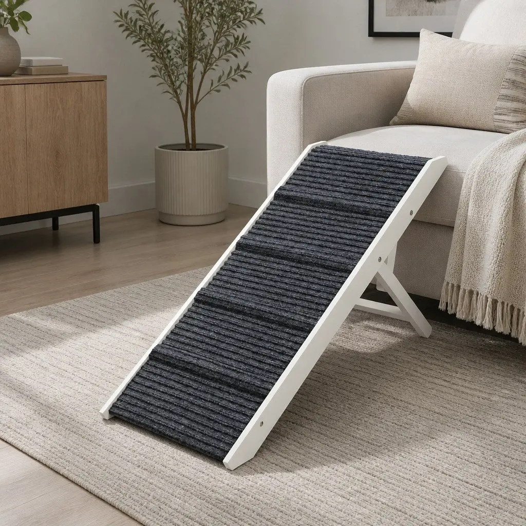 Adjustable Pet Ramp Portable Dog Stair Foldable Car Bed Couch Indoor Outdoor