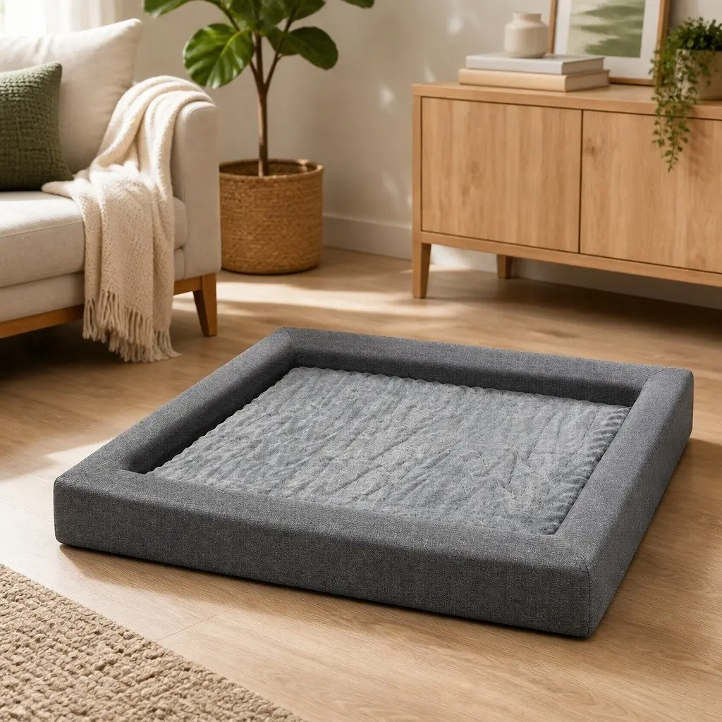 Memory Foam Pet Bed Orthopaedic Cushion XXL Grey Washable