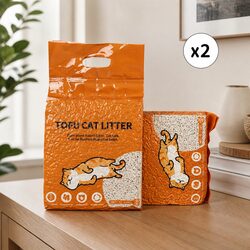 Tofu Cat Litter Clumping Natural Biodegradable Soybean Fibre Odour Control 2.5kg