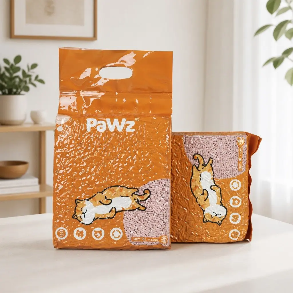 Tofu Cat Litter Biodegradable Clumping Peach Scent Odour Control Dust Free Flushable