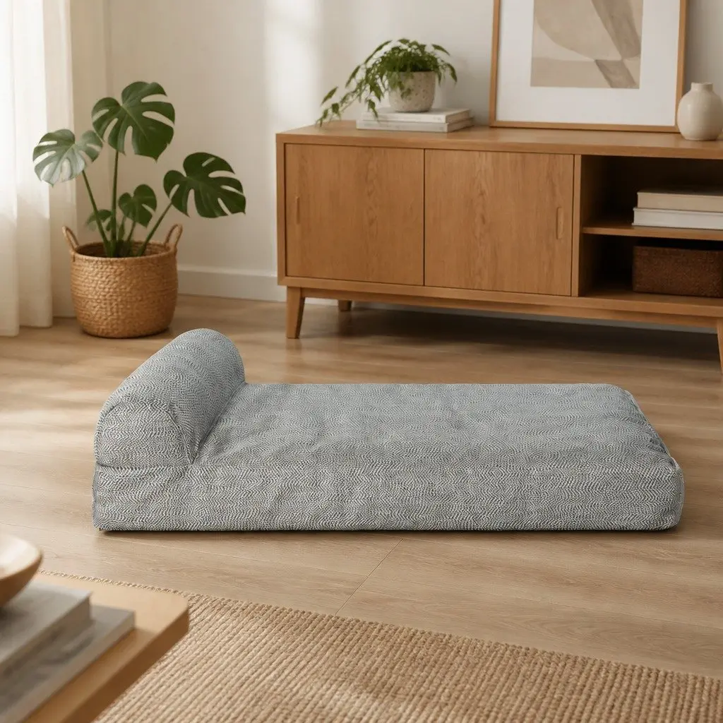 Memory Foam Pet Bed Chew Proof Medium Egg Shape Dog Cat Cushion Machine Washable