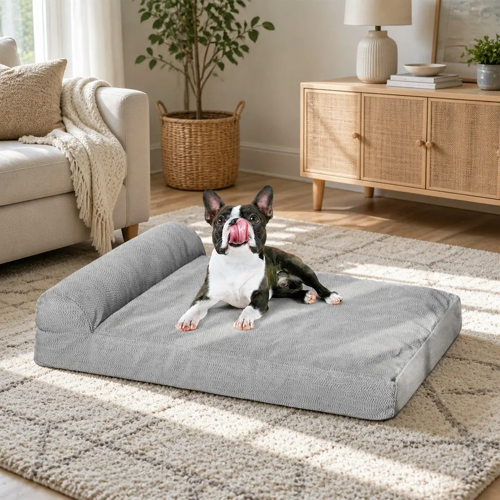 Memory Foam Pet Bed Chew Proof Medium Egg Shape Dog Cat Cushion Machine Washable