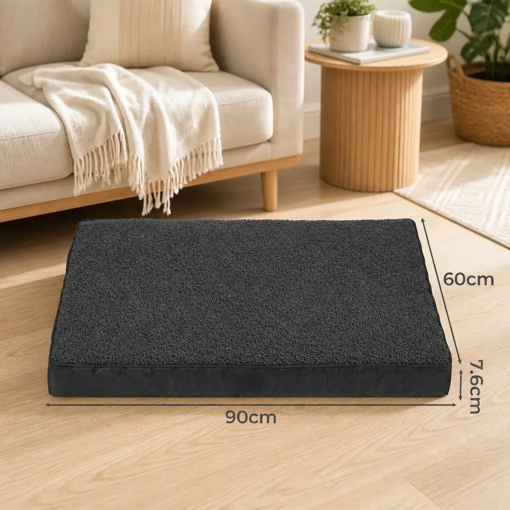 Orthopedic Pet Dog Bed Removable Washable Cover Waterproof Bolster Grey