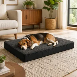 Orthopedic Pet Dog Bed XL Removable Washable Cover Non-Slip Foam Cushion Grey