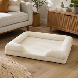Memory Foam Pet Sofa Bed Orthopedic Dog Cat Lounger Raised Rim Washable Cover