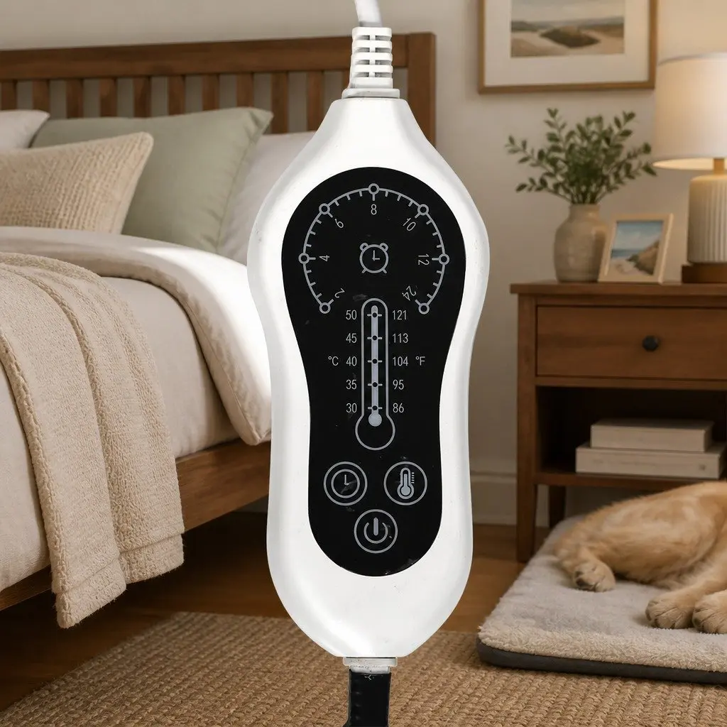 Electric Heated Pet Pad Large Dog Cat Bed Warm Mat Adjustable Temperature Timer