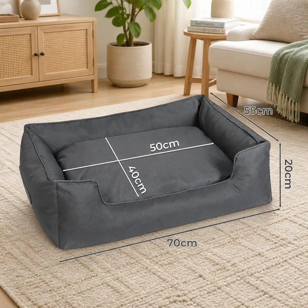 Waterproof Pet Dog Bed Calming Orthopedic Sleeping Mat with Handles Oxford