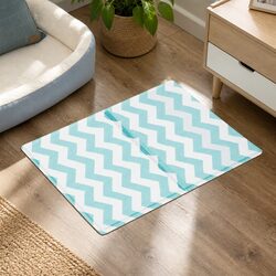 Pet Cooling Mat S Blue Textured Surface Foldable Portable Soft Foam Dog Cat Bed