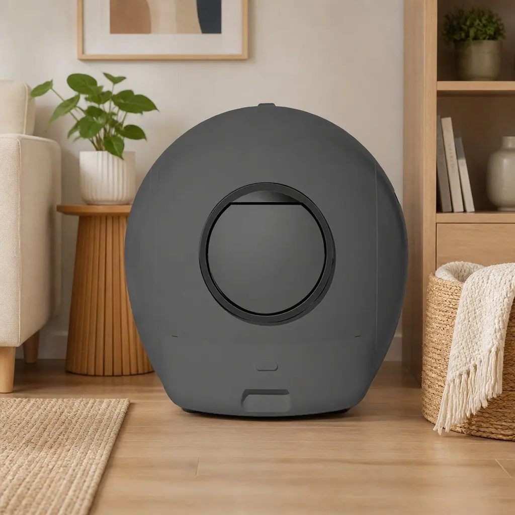 Automatic Self-Cleaning Cat Litter Box Large Wi-Fi App Control Smart Grey