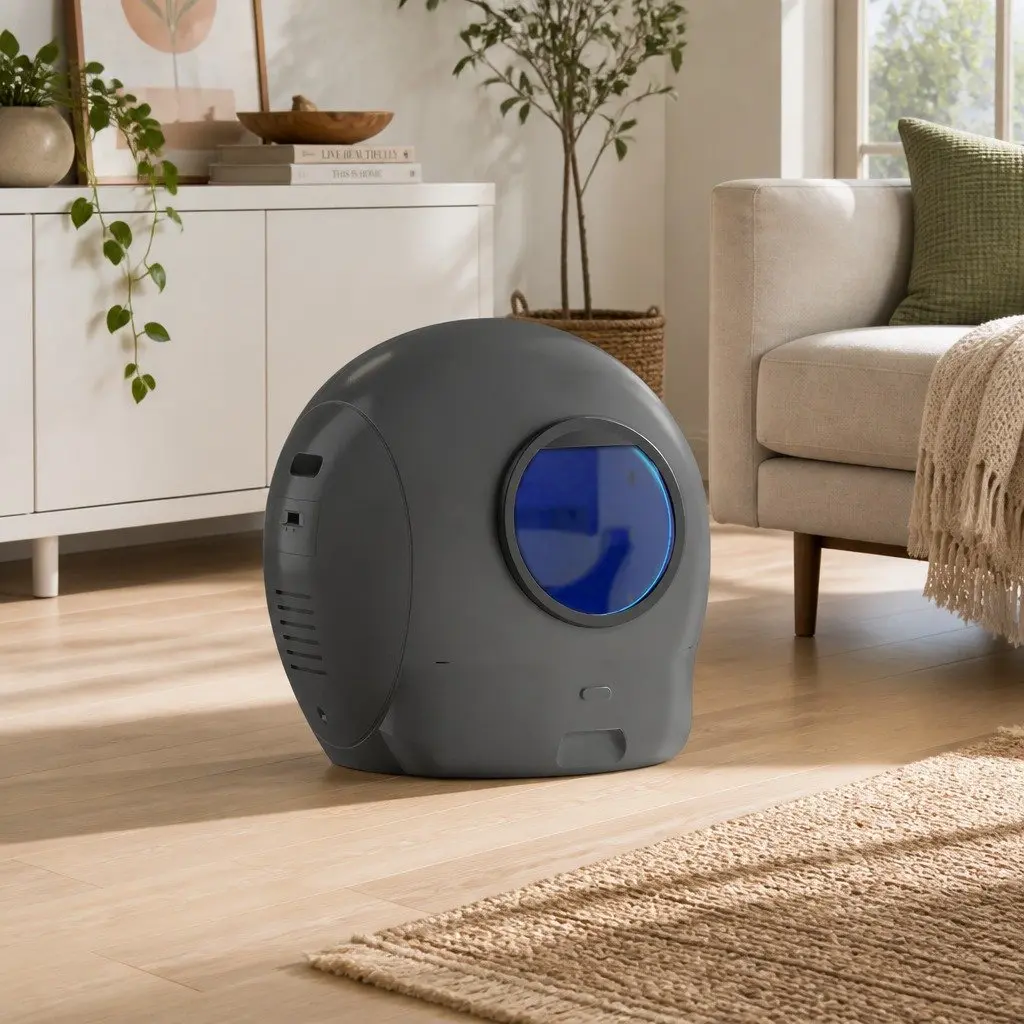 Automatic Self-Cleaning Cat Litter Box Large Wi-Fi App Control Smart Grey