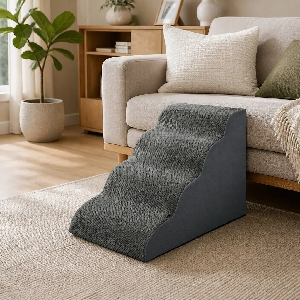 4-Step Pet Stairs Ramp Dog Climbing Stairs for Senior Dogs Small Pets Portable