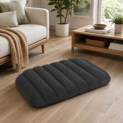 Orthopedic Dog Bed M Size Dual Layer Foam Removable Washable Cover Grey Pet